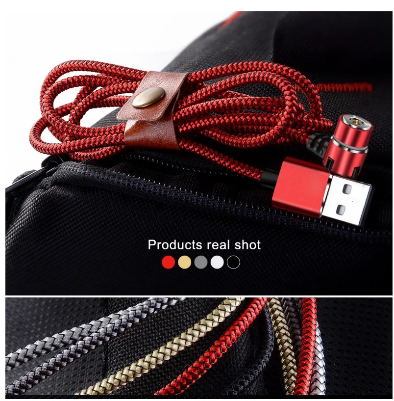 2.4A 3 in 1Magnetic Charge Cable 1M TYPE C Micro USB Cable For iPhone XR XS Max X Magnet