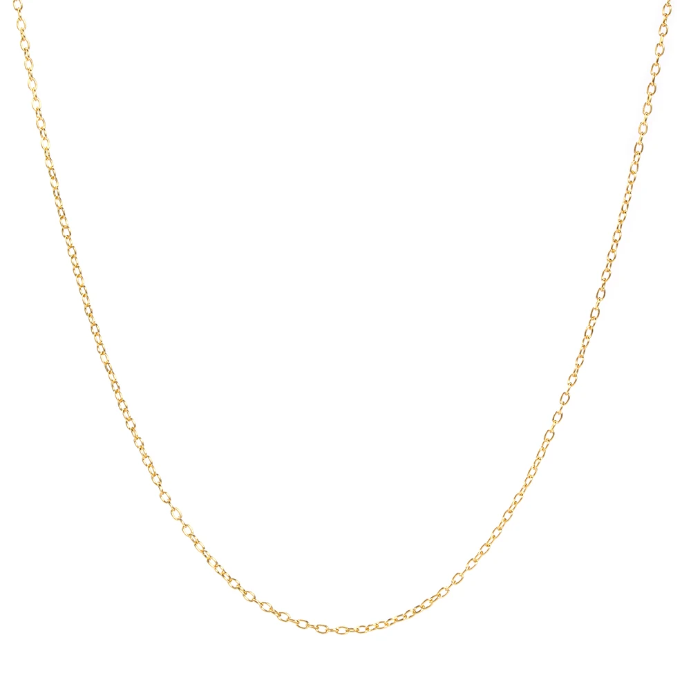 Wholesale pure sterling 925 silver jewelry necklace fashion simple gold plated chain