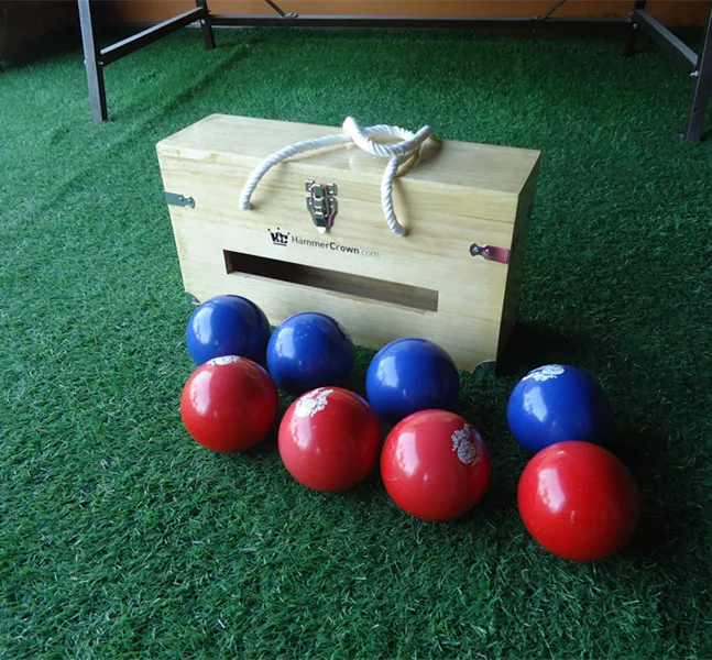 Wooden Bocce Ball Set Resin Bocce Ball Set With Carrying Box Custom