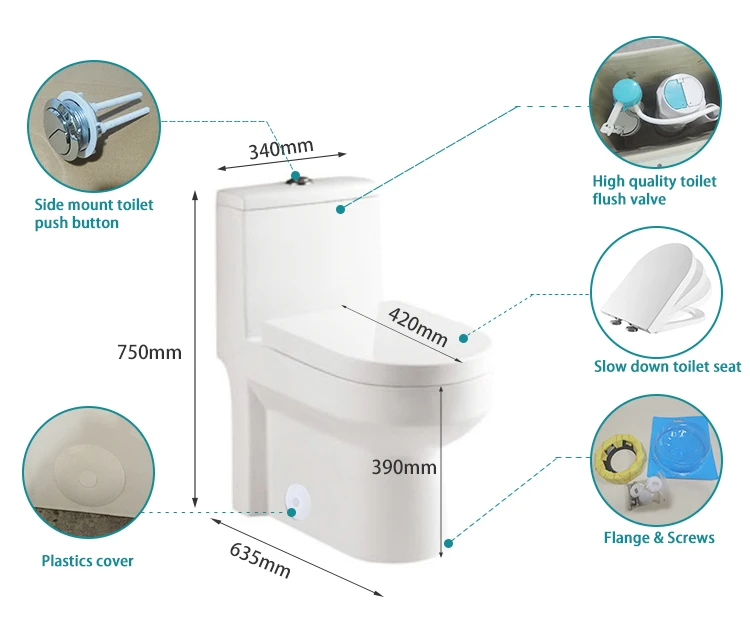 CUPC Certificate Modern High-end Commode Dual Flush Siphonic One Piece ...