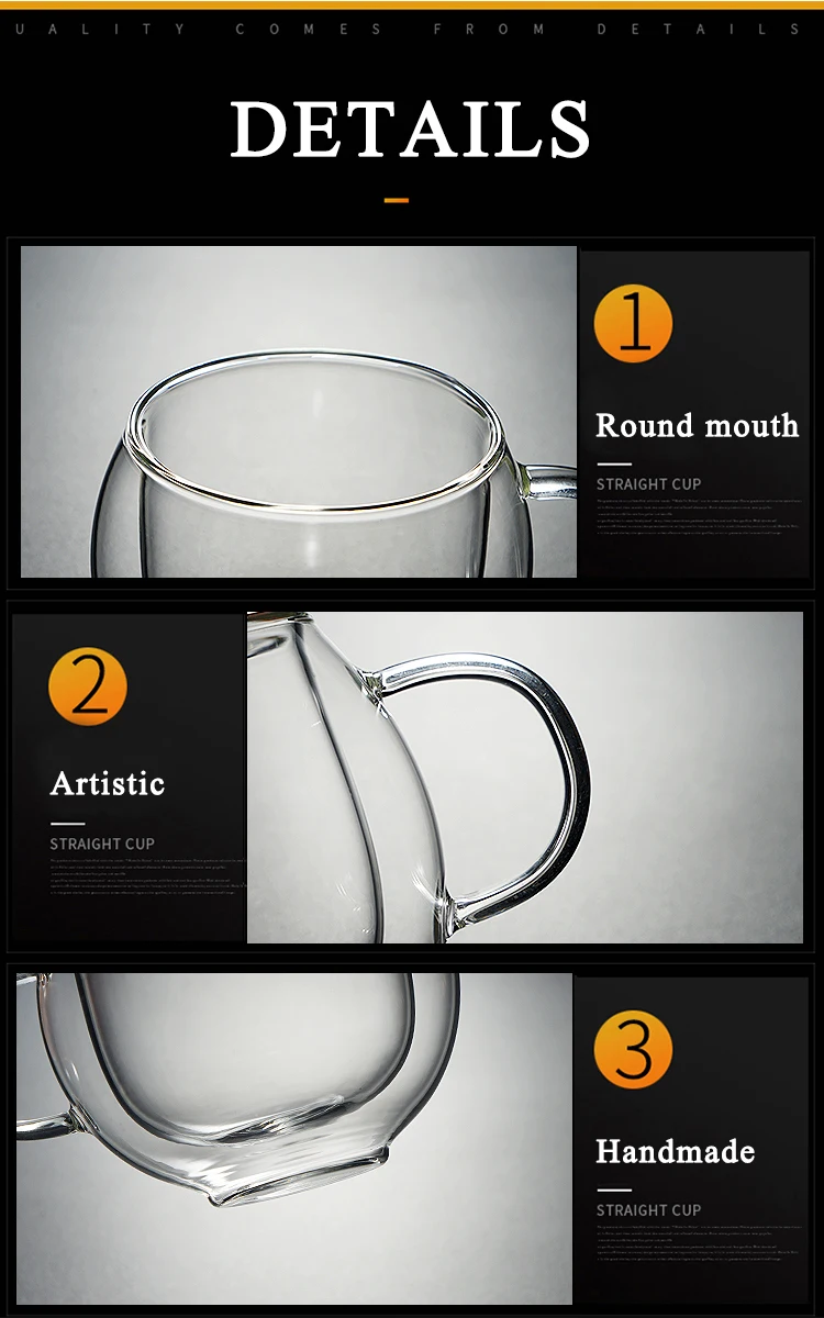 Double Wall Glass Espresso Cups set Insulated Coffee Shot Glasses