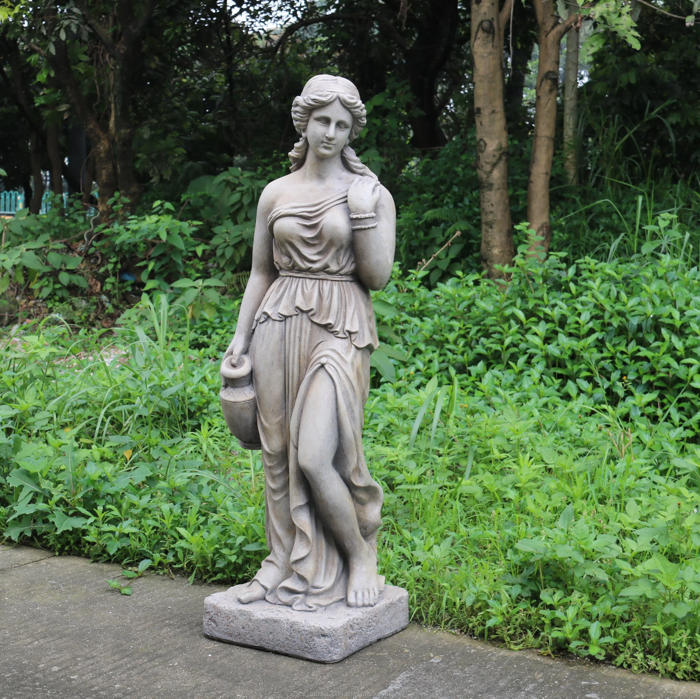 garden decoration concrete fiberglass sculpture woman Greek statue ...