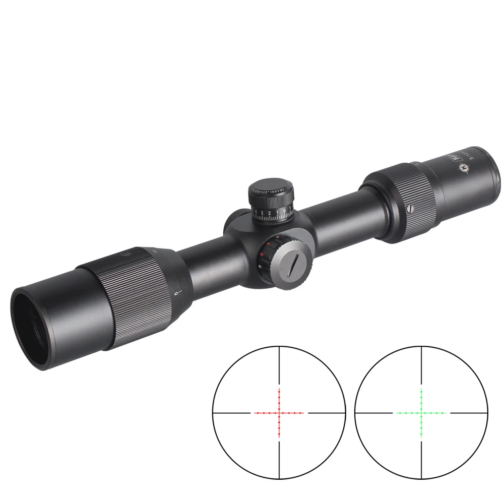 

KANDAR 3.5-14X44 Q FFP Tactical Riflescope Red Green Illuminated Rifle Scope Sniper Optic Sight Hunting Scopes rifle air red dot, Black