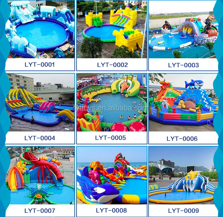 Water Park Amusement Park Equipment Inflatable Water Park Slides Prices