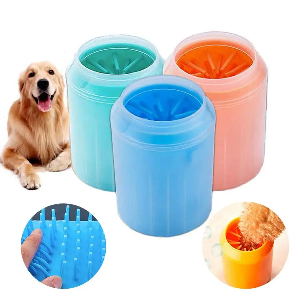 Dog Paw Cleaner Portable Pet Paw Washer Paw Scrubber Dog Feet Cleaner Washing Cleaning Brush Cup with Soft Silicone Bristle