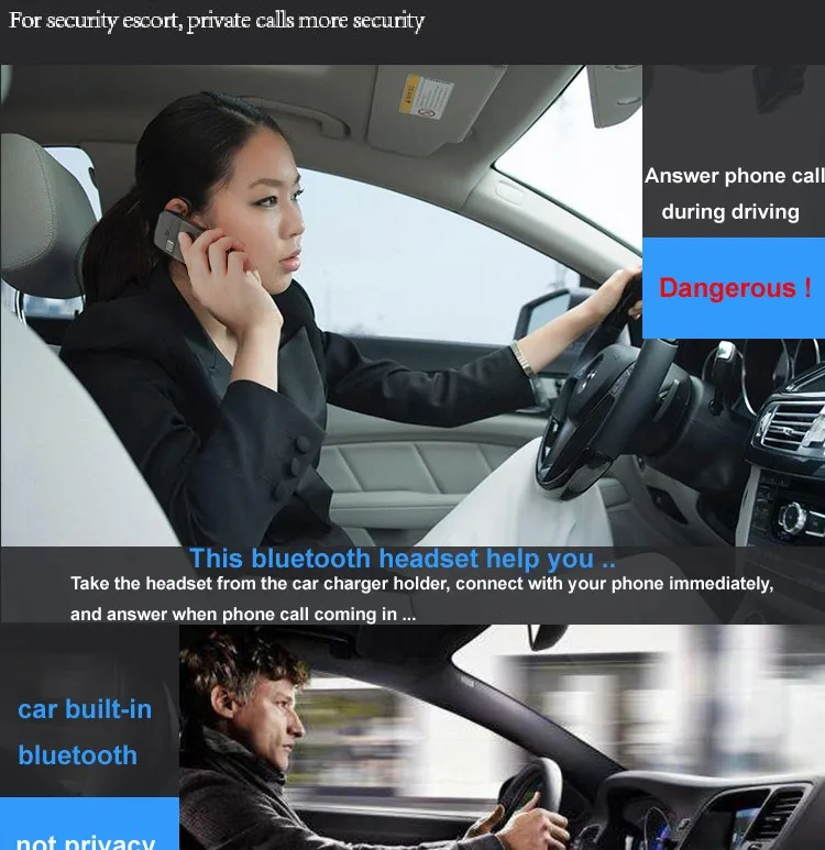 Portable Wireless Bluetooth Handsfree Headset 2in1Car Charger Magnetic and USB car charger with earphone headphone - ANKUX.COM