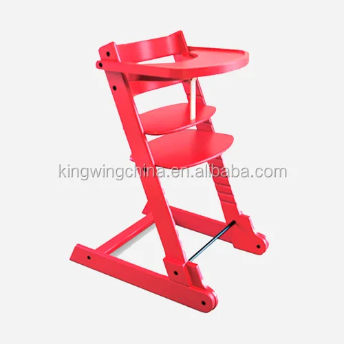 Solid Beech Wood Baby High Chair  
