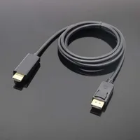 

New 1.8M 1080P 3D display port Displayport Male DP to HDMI Male Cable Adapter Converter for HDTV splitter PC Laptop HD Projector