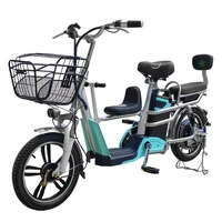 

Factory price 48v lithium battery Three Seat electric bike for family