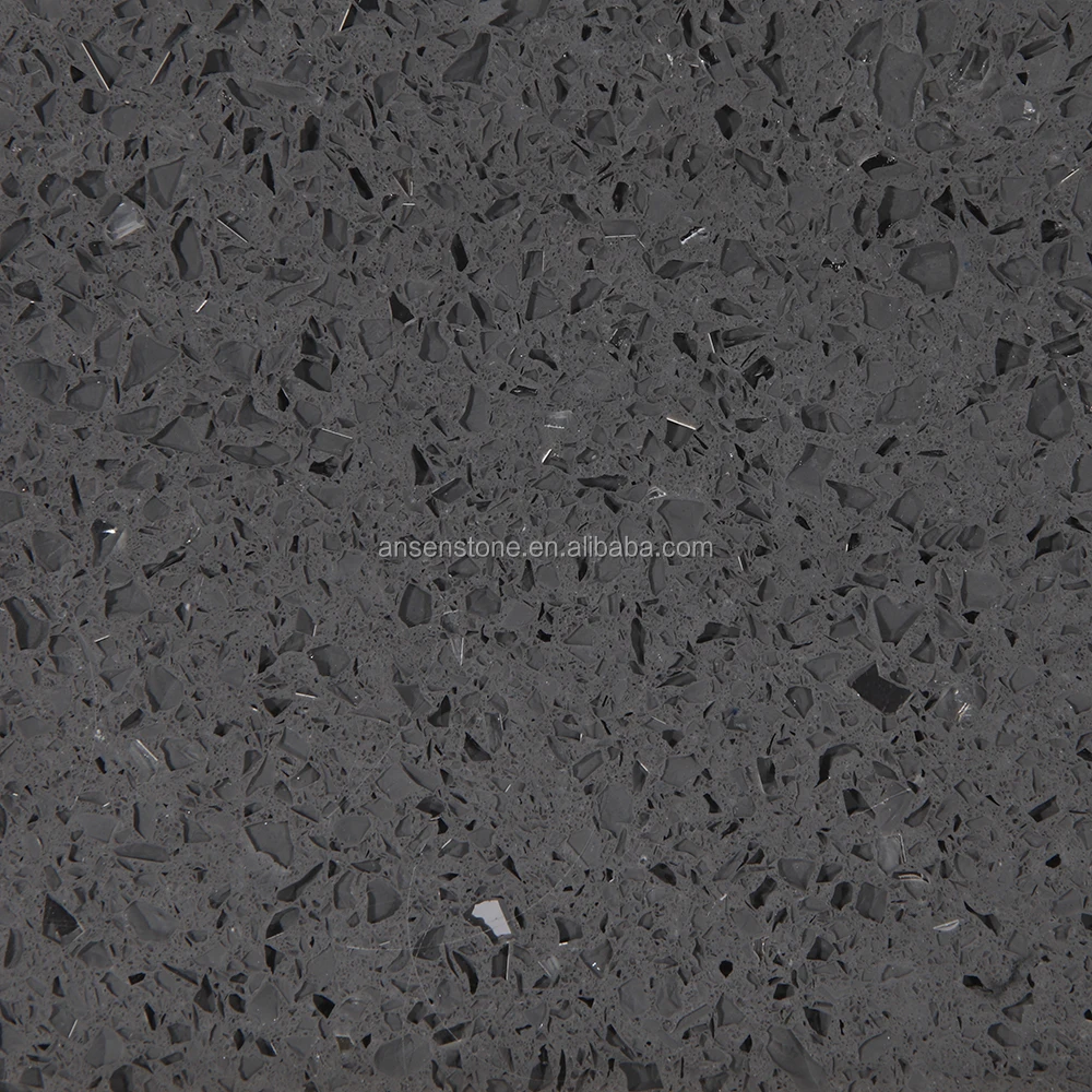 Dark Grey Galaxy Quartz Stone Slabs Polished Sparkle Engineering Dark Grey Galaxy Quartz Stone Slabs Polished Sparkle Engineering Artifical Kitchen Countertop Paint