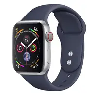 

Band Replacement Compatible Apple Watch 38mm 42mm, Soft Silicone Sport Smart Strap for iWatch Series 1/2/3 S/M M/L