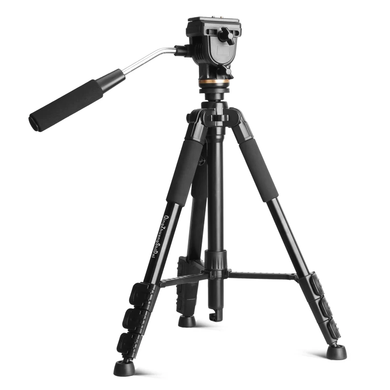 

Q111S Professional Portable Travel Aluminum Camera Tripod&Pan Head for SLR DSLR Digital Camera, Black