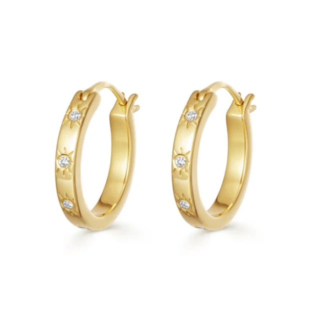 

Gemnel minimalist jewelry huggie exquisite gold hoop earrings 2019 women, N/a