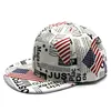 New European and American street dance hip hop hat Ms. rice word American flag flat hat men's sun protection couple hat