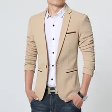2015 New Arrival Luxury Men Blazer New Spring Fashion Brand High Quality Cotton Slim Fit Men Suit Terno Masculino Blazers Men