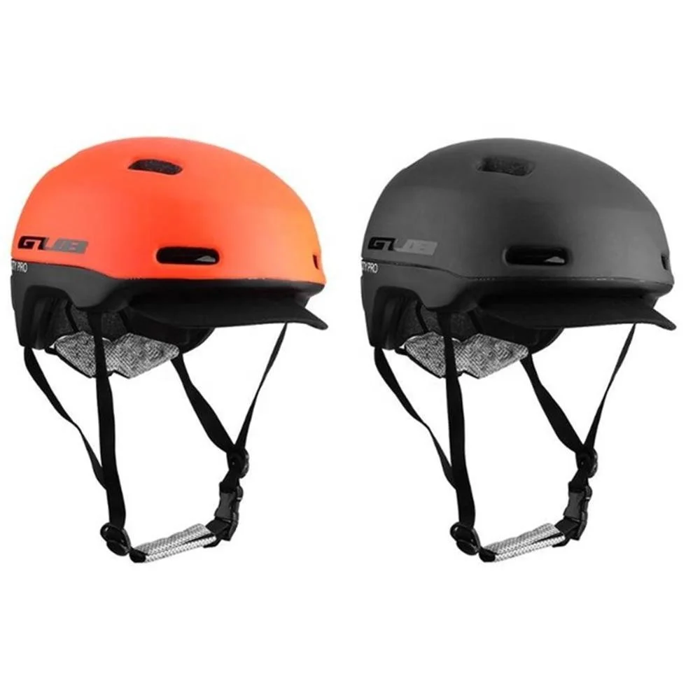 

City PRO  EPS Motorcycle Road MTB Bicycle Bike Helmet Safety Removable Visor Urban Helmet Cycling Equipment, Black orange