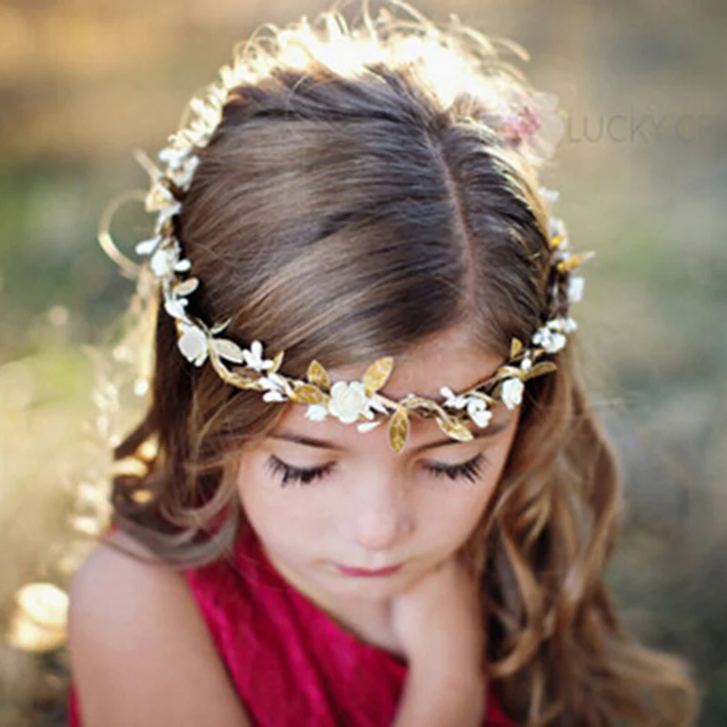 Baby Girl Flower Crown Wreath Headband Boho Floral Headband Summer