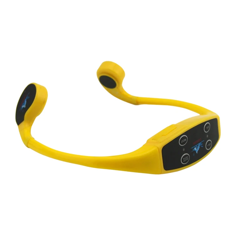 

H-903 Bone Conduction Wireless Headset Swimming Waterproof Headphones for Kids and Adults, Black;yellow
