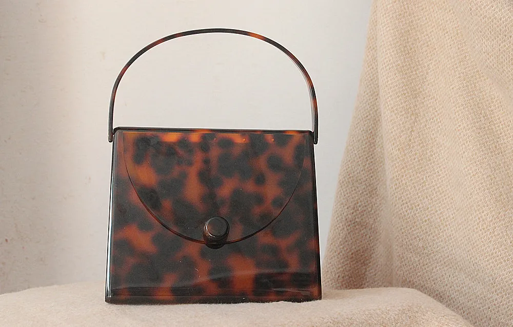 
womens clutch bag Leopard Print Dinner Bag Acrylic Clutch bag 