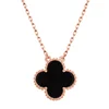 Wholesale 925 sterling silver Lucky four leaf clover necklace Gemstone jewelry vendors