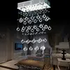 Modern Silver Chain Lighting Three - Head Outdoor Ring Crystal Chandelier