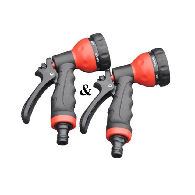 

Set of Multi-function Garden Plastic Hose Spray Nozzle with seven spray patterns, N/a