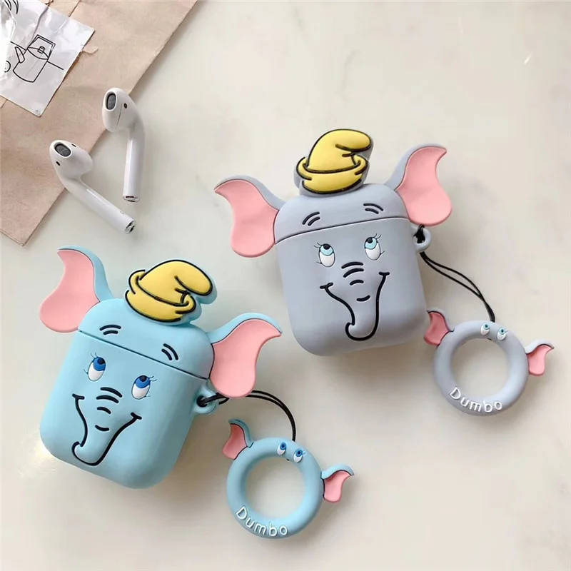 

for Airpod silicone wireless Bluetooth headset protector for AirPod 2 carton cute cartoon elephant soft for airpod case cover