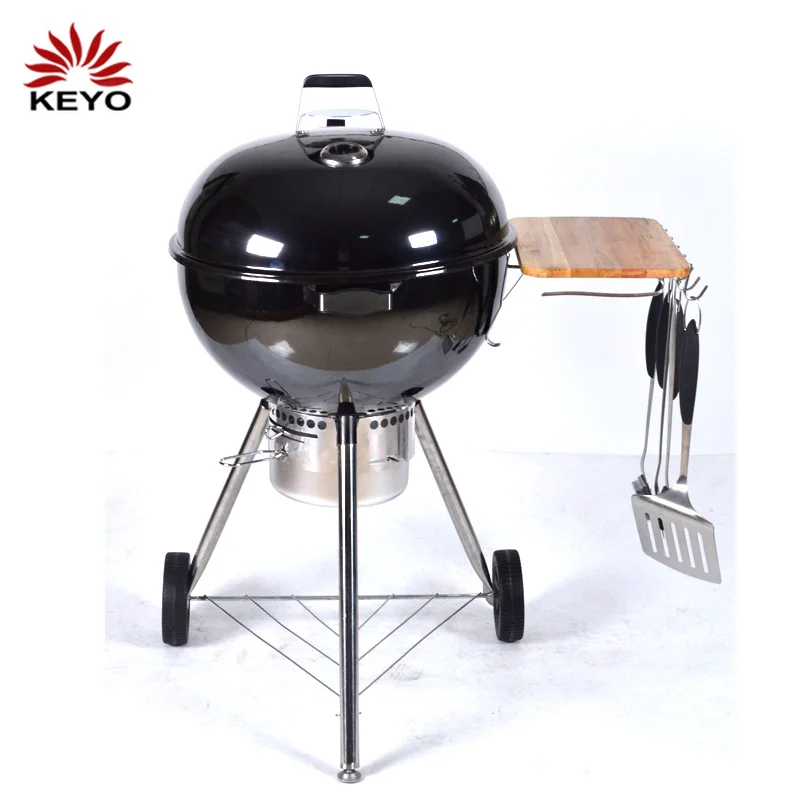 Populaire En Plein Air Portable Pomme Barbecue Bouilloire KEYO Barbecue Grill De Charbon De Bois BARBECUE Grill