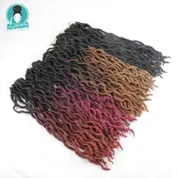 

Ombre Faux Locs Curly 20inch 24roots Soft Crochet Braids Dread Bohemian Gypsy Locs hair Extensions