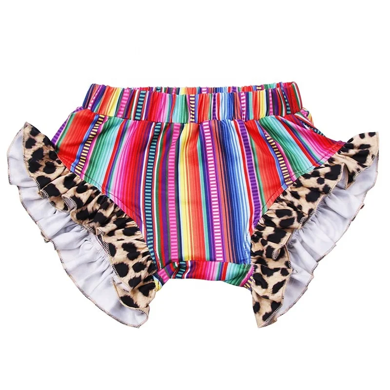 

summer boutique woven fabric bottoms girls shorts with colorful stripe, Customized