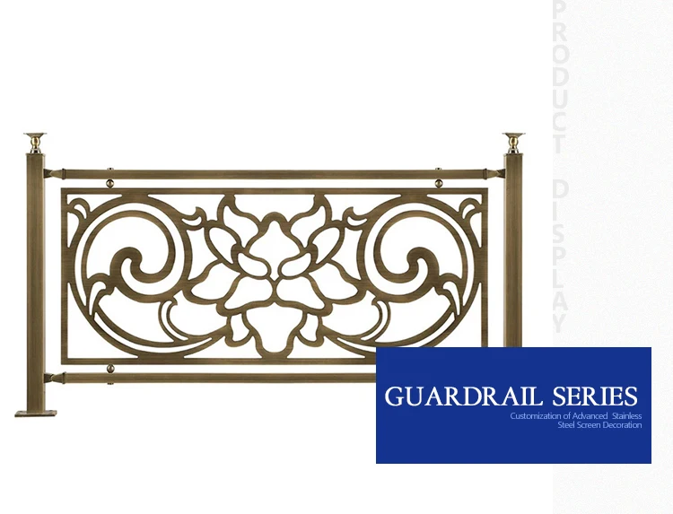 curved stainless steel balustrade metal screen railing modern luxury gold restaurant stainless steel 304 decorative balustrades