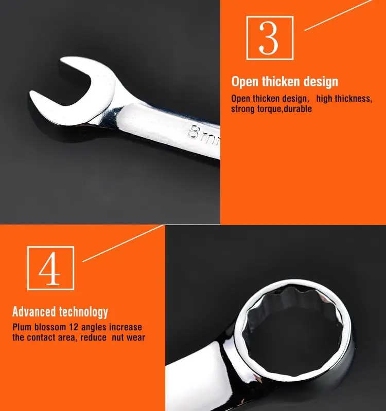 Professional Chrome Vanadium 5.5mm Combination Double Open End Wrench ...