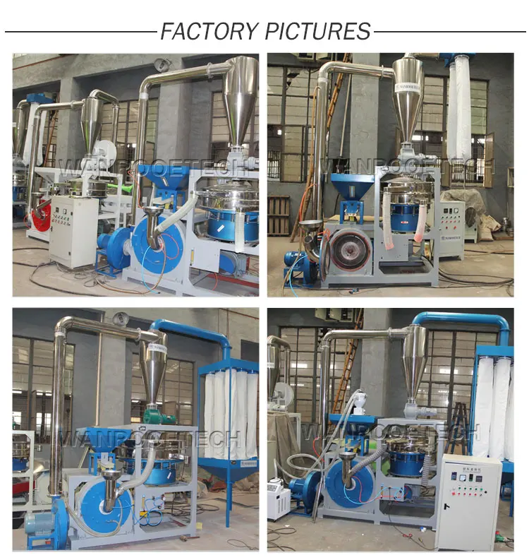Pp Pe Pvc Pet Plastic Powder Making Milling Grinding Pulverizer Machine