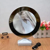 

2018 Christmas Gifts Multi-function LED Photo Frame With Mirror,Both Photo Frame And LED Mirror USB Rechargeable