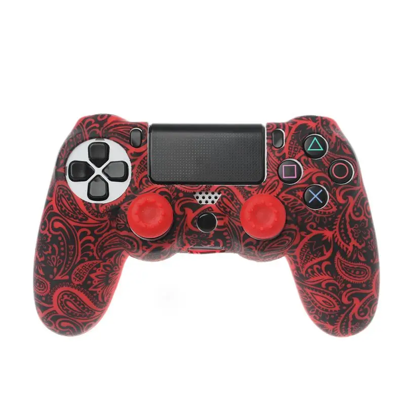 

Camouflage Camo Soft Silicone Gel cover Rubber Protective Cover Skin Case for Playstation 4 PS4 Pro Slim Gamepad Controller, 4 colors