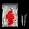 500pcs Bag False Nails Stiletto Curved Clear French Nails Salon Nail Tips