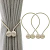 Window Curtain Tiebacks Clips VS Strong Magnetic Tie Band Home Office Decorative Drapes Weave Holdbacks Holders European Style