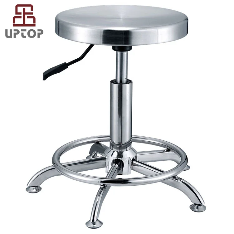 (SP-SC259) Stainless steel round adjustable hair salon chair