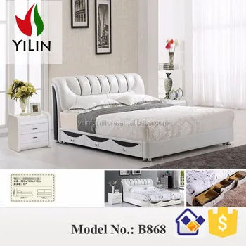 P868whole Modern Double Queen Size Bed With Drawer Storage Room Furniture Bedroom Set Under The Drawers Platform Product