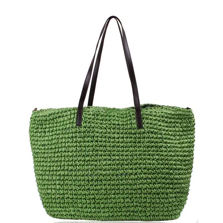 

2017 Summer Wholesale Cheap Female Beach Paper Straw Crocheted Bag