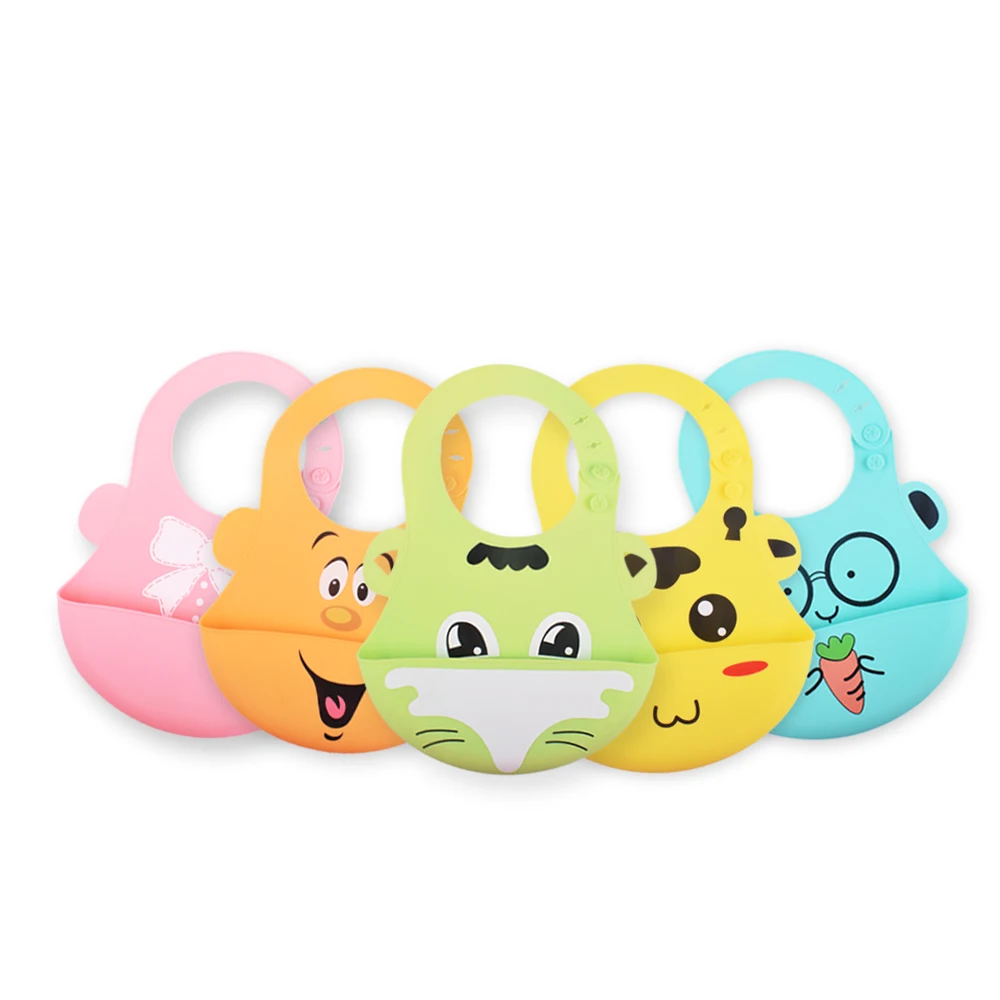 Baberos Bavaglini bavaglino Large Soft Plain Printed Drool Bandana Kids Feeding Waterproof Silicone Baby Bibs Para De Baby