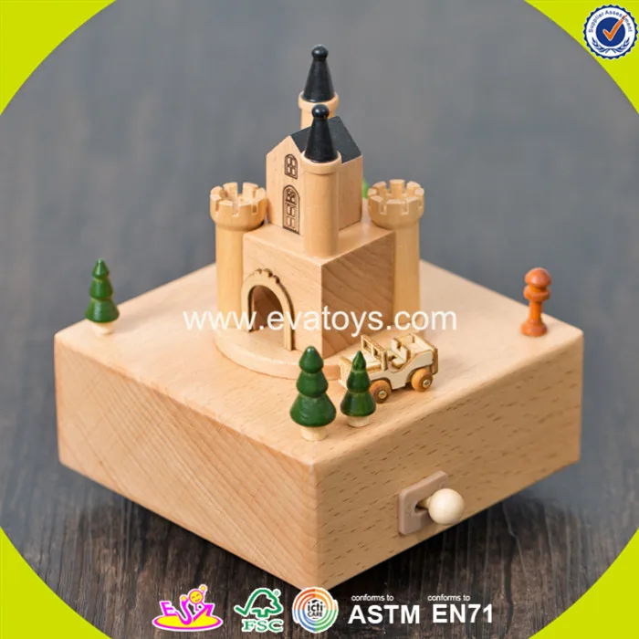 Customized Cartoon Wooden Music Boxes For Babies Educational Toys