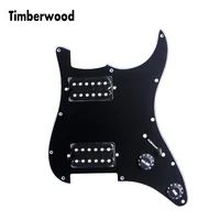 

Loaded Strat Stratocaster Electric Guitar Prewired ST HH Pickguard with Ceramic Double Coils Humbucker Pickups Fits For Fender
