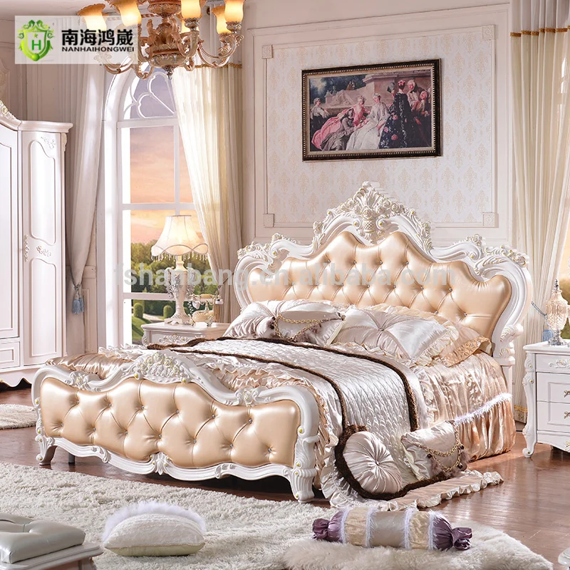 Luxury European Bedroom Furniture Leather Bedroom Set - Buy Bed Room ...