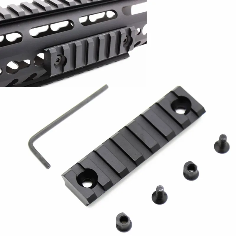 

Keymod Rail 3 Aluminum 7 Slot Picatinny Rail Section for Key Mod Handguard Mount Rail System, Matte black