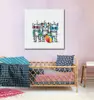 3D Printing - Cat Picture Print On Canvas / Hand Drawn Style Canvas Wall Art / Animal Canvas Print Ready To Hang