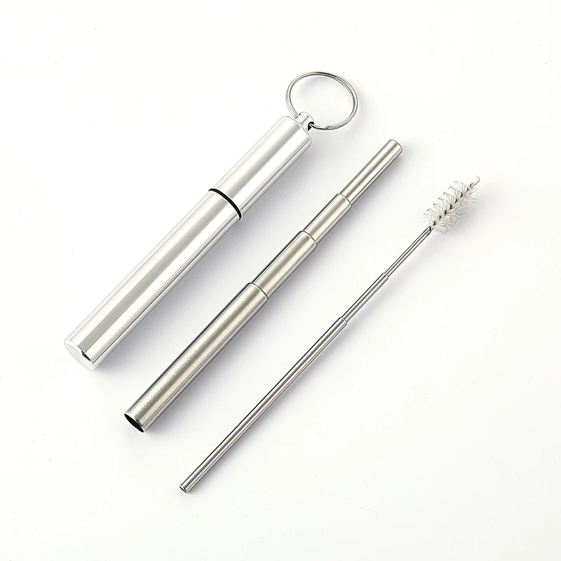 

Portable Retractable Collapsible Stainless Steel Telescopic Drinking Straws