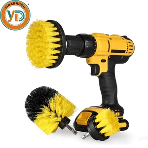 Image of Auto electric drill powered scrub carpet cleaning brush set