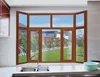 Aluminum corner design casement glass window for kitchen