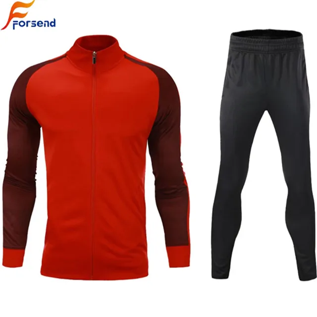 

China Customized Design Service Winter Training Jacket Long Sleeve Soccer Jersey Set, N/a
